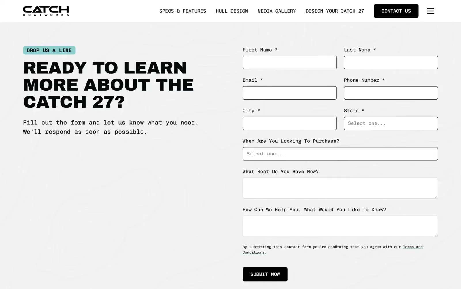 Catch Boatworks website page 4